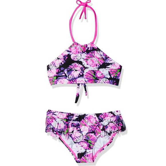 Kanu Surf Girls' Mahina UPF 50+ Beach Sport Halter Bikini 2-Piece Swimsuit Sz 12 - Picture 7 of 7